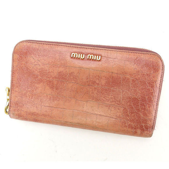 Miu Miu long wallet crocodile pink - Picture 1 of 7